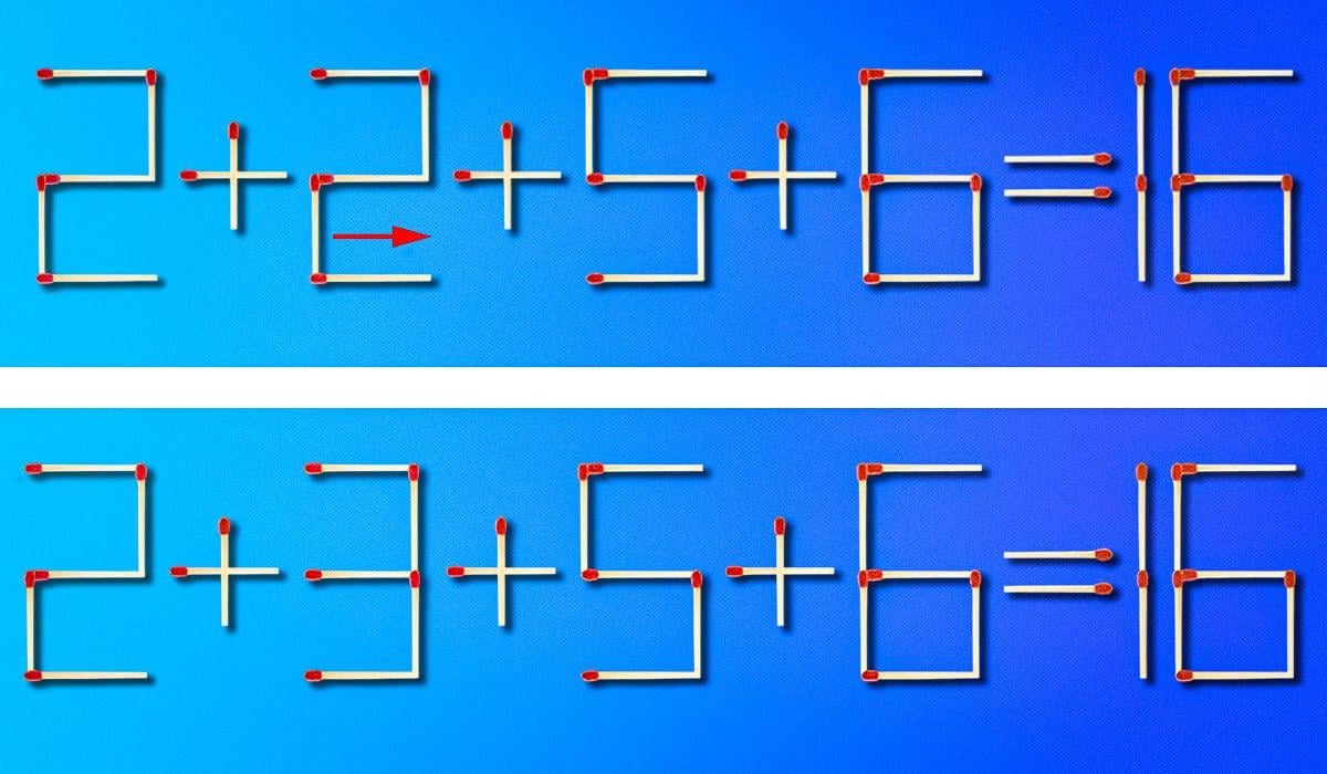 Pentru a corecta eroarea, trebuie să mutați un singur meci: un puzzle provocator