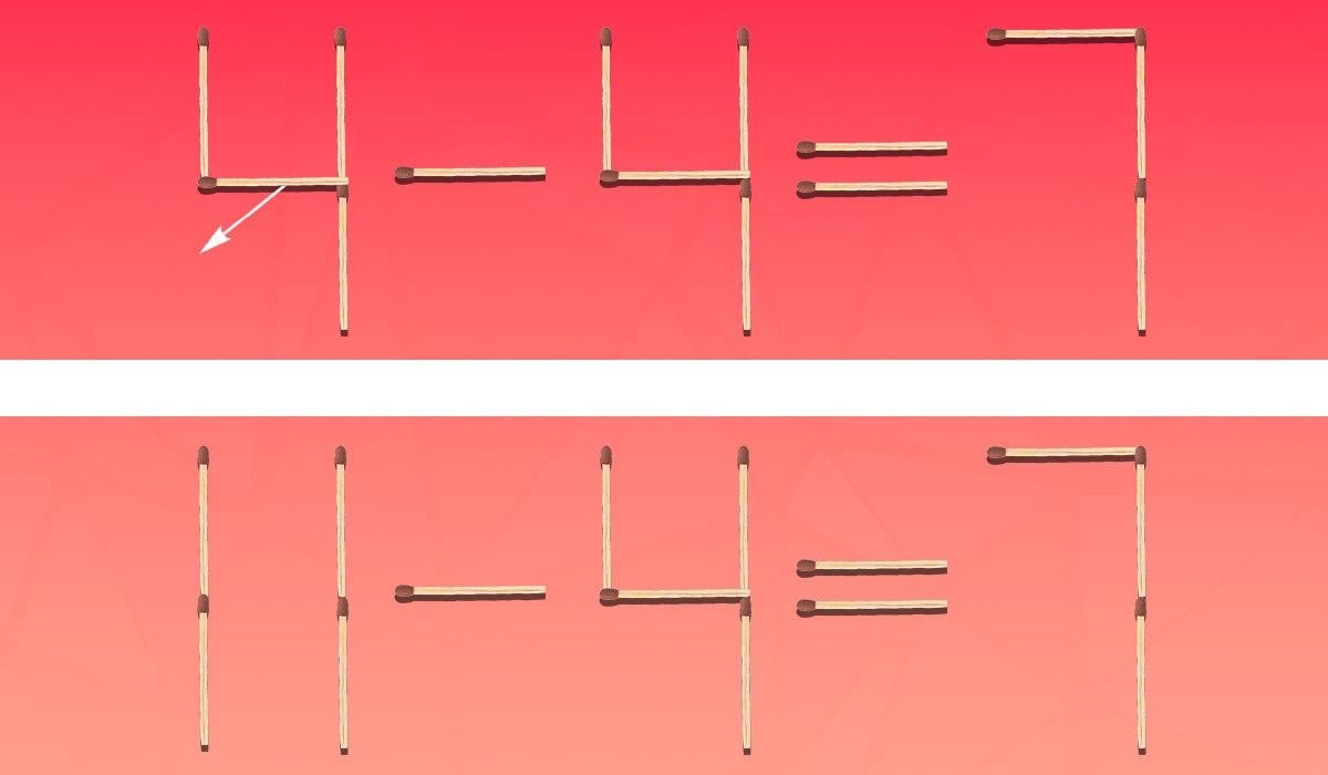 Puzzle de matematică: trebuie să tragi un singur băț de chibrit